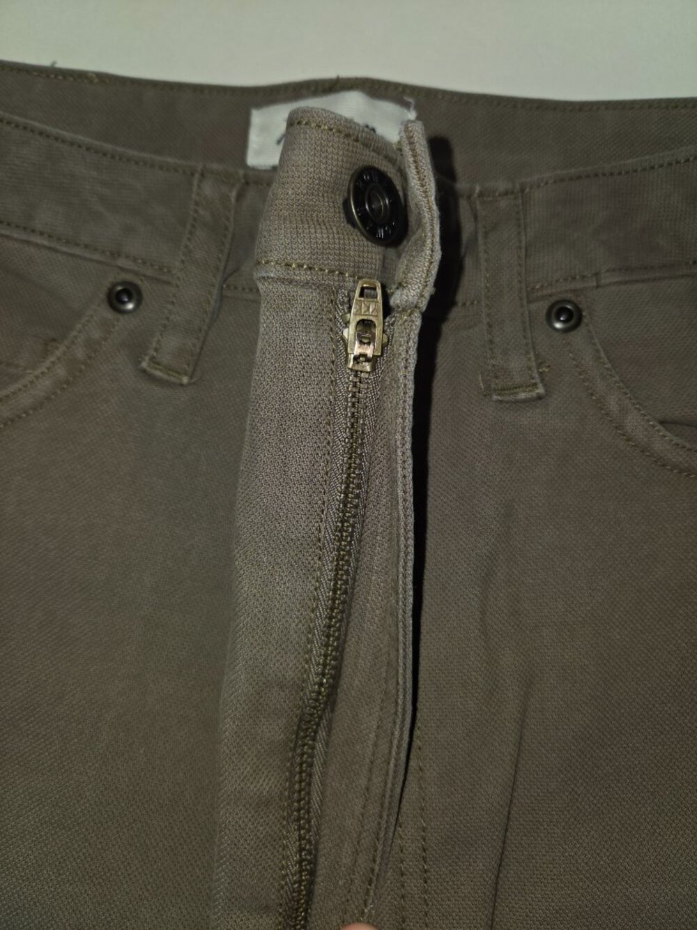 Rowan Merilee 5-Pocket Pants Womens 28 Brown Canvas Relaxed Minimalist Cotton - Picture 7 of 13
